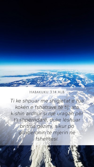 Habakuku 3:14 ALB Bible Verse Image