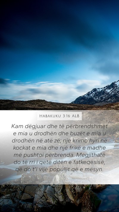 Habakuku 3:16 ALB Bible Verse Image