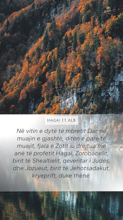 Hagai 1:1 ALB Bible Verse Image