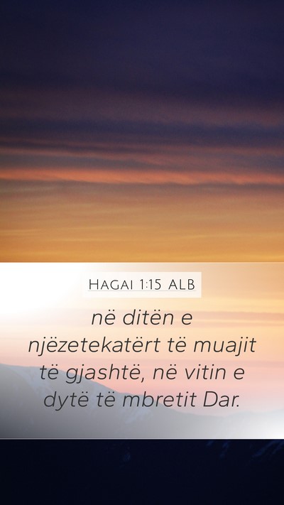 Hagai 1:15 ALB Bible Verse Image