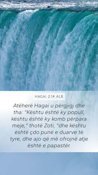 Hagai 2:14 ALB Bible Verse Image