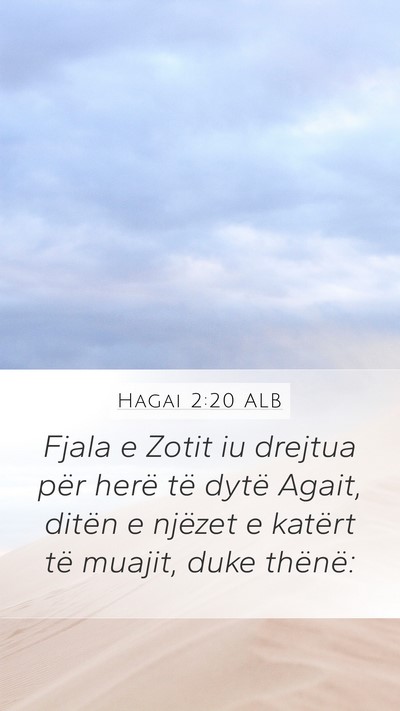 Hagai 2:20 ALB Bible Verse Image