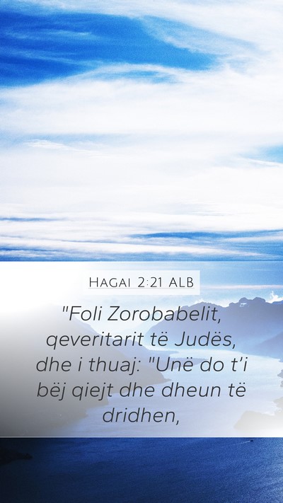 Hagai 2:21 ALB Bible Verse Image