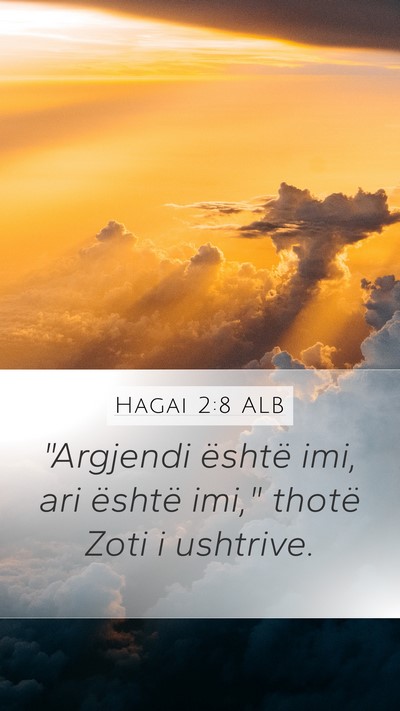 Hagai 2:8 ALB Bible Verse Image