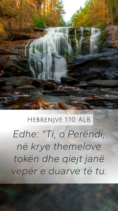 Hebrenjve 1:10 ALB Bible Verse Image