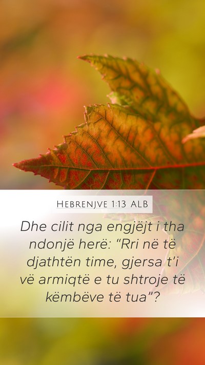 Hebrenjve 1:13 ALB Bible Verse Image