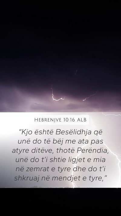 Hebrenjve 10:16 ALB Bible Verse Image