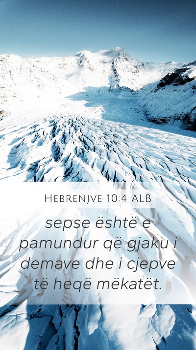 Hebrenjve 10:4 ALB Bible Verse Image