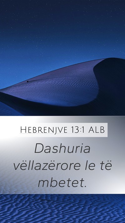 Hebrenjve 13:1 ALB Bible Verse Image