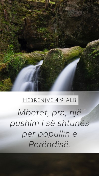 Hebrenjve 4:9 ALB Bible Verse Image