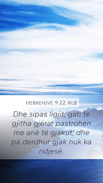 Hebrenjve 9:22 ALB Bible Verse Image