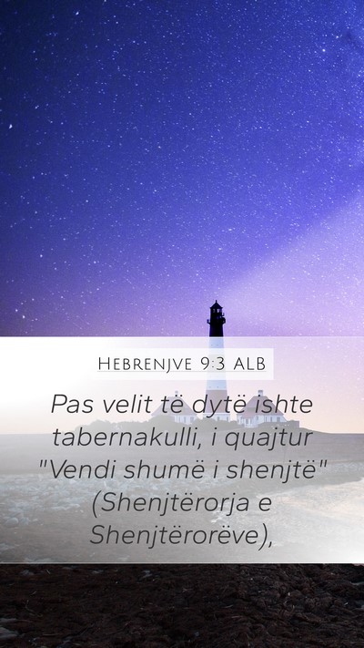 Hebrenjve 9:3 ALB Bible Verse Image
