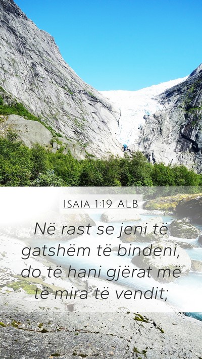 Isaia 1:19 ALB Bible Verse Image
