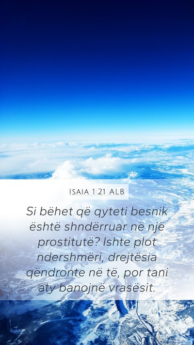 Isaia 1:21 ALB Bible Verse Image