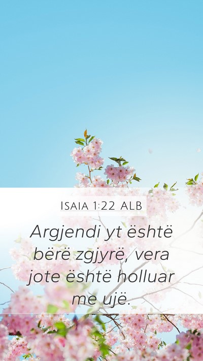Isaia 1:22 ALB Bible Verse Image