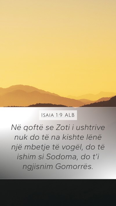 Isaia 1:9 ALB Bible Verse Image