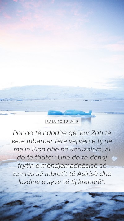 Isaia 10:12 ALB Bible Verse Image