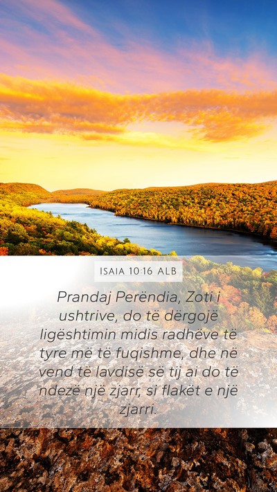 Isaia 10:16 ALB Bible Verse Image