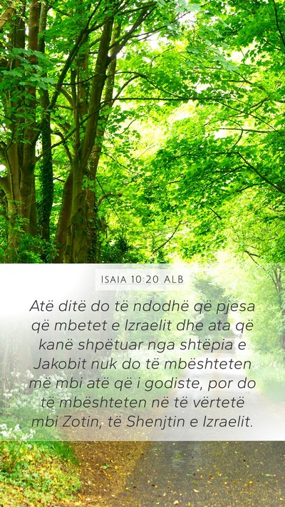 Isaia 10:20 ALB Bible Verse Image