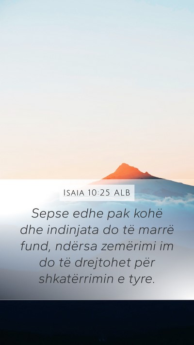 Isaia 10:25 ALB Bible Verse Image
