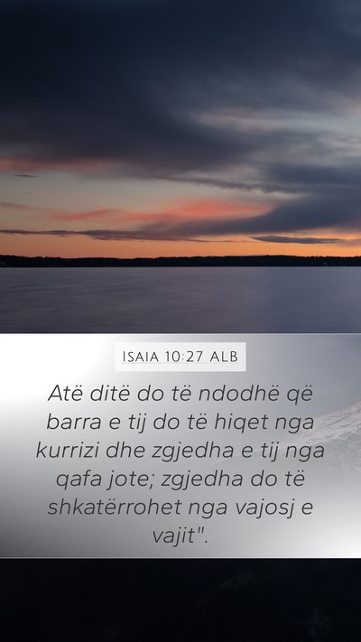 Isaia 10:27 ALB Bible Verse Image