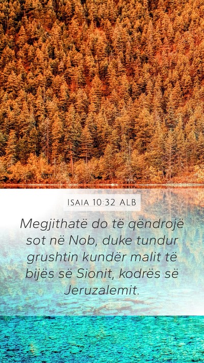 Isaia 10:32 ALB Bible Verse Image
