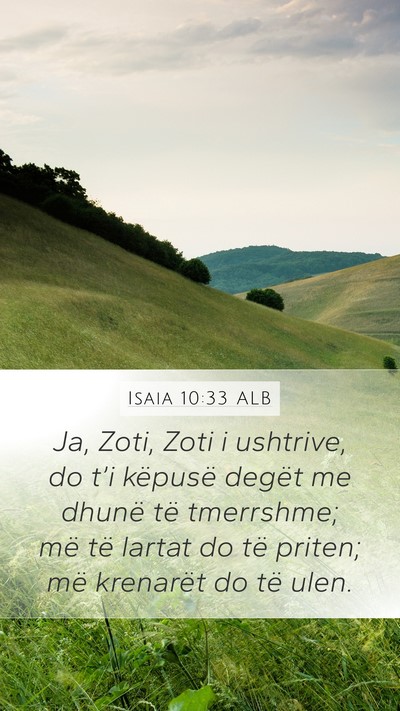 Isaia 10:33 ALB Bible Verse Image
