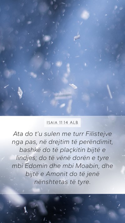 Isaia 11:14 ALB Bible Verse Image