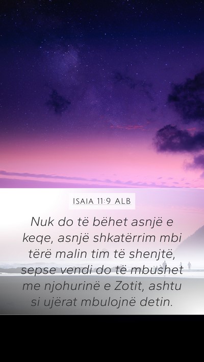 Isaia 11:9 ALB Bible Verse Image