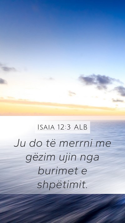 Isaia 12:3 ALB Bible Verse Image