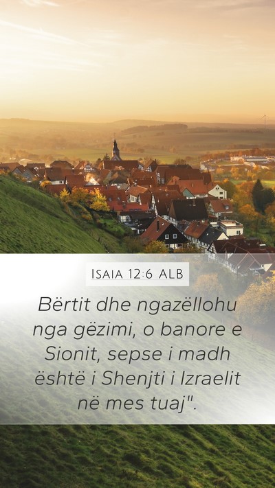 Isaia 12:6 ALB Bible Verse Image