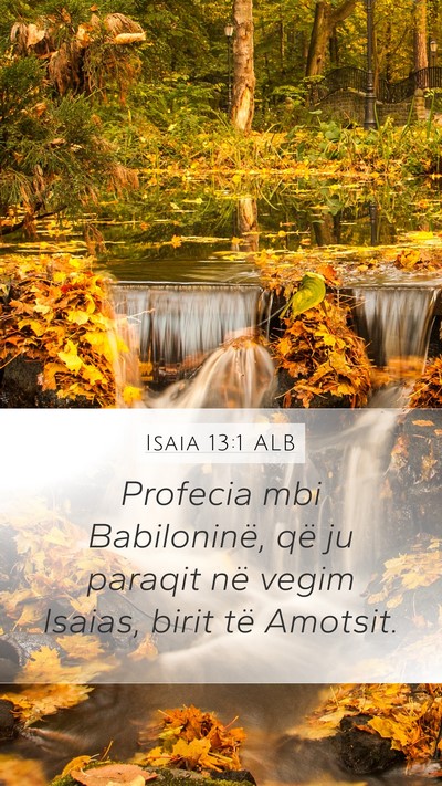 Isaia 13:1 ALB Bible Verse Image
