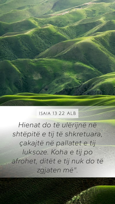 Isaia 13:22 ALB Bible Verse Image