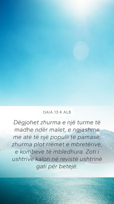 Isaia 13:4 ALB Bible Verse Image