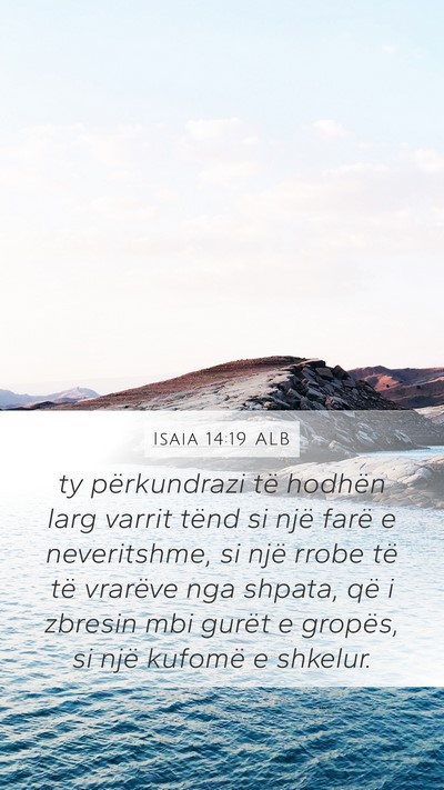Isaia 14:19 ALB Bible Verse Image