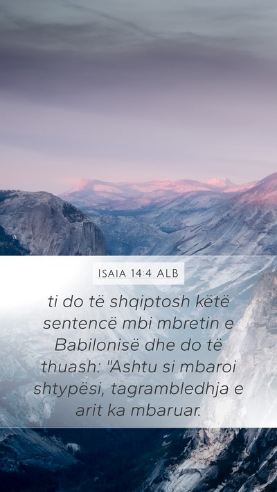 Isaia 14:4 ALB Bible Verse Image