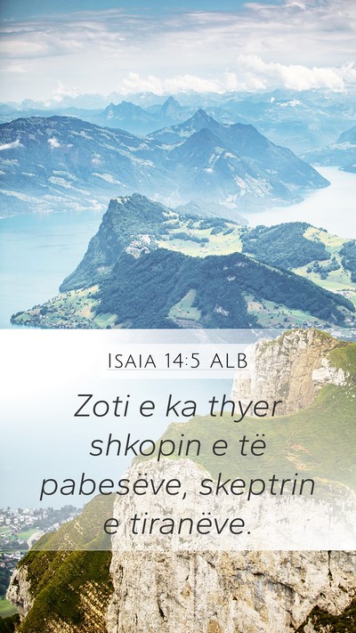Isaia 14:5 ALB Bible Verse Image