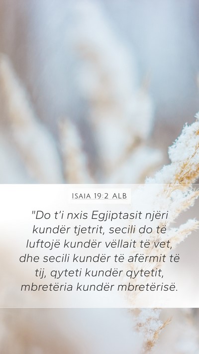 Isaia 19:2 ALB Bible Verse Image
