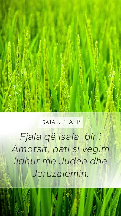 Isaia 2:1 ALB Bible Verse Image