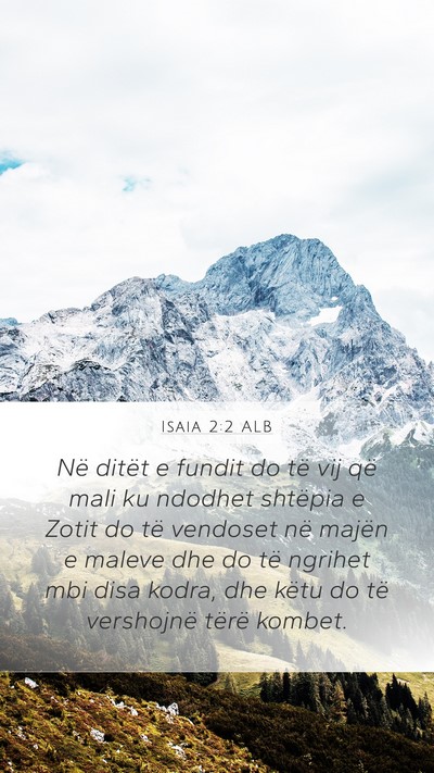 Isaia 2:2 ALB Bible Verse Image