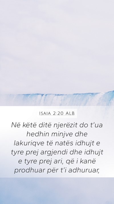 Isaia 2:20 ALB Bible Verse Image