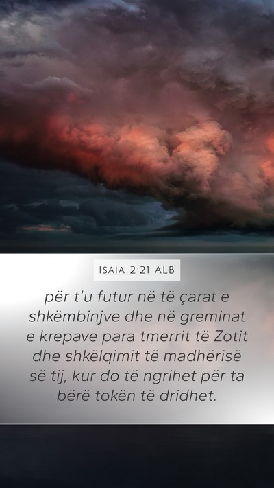 Isaia 2:21 ALB Bible Verse Image