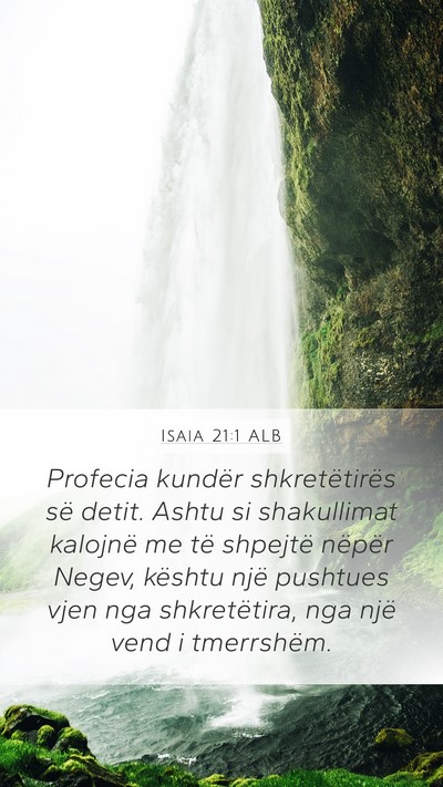 Isaia 21:1 ALB Bible Verse Image