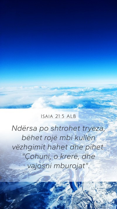Isaia 21:5 ALB Bible Verse Image