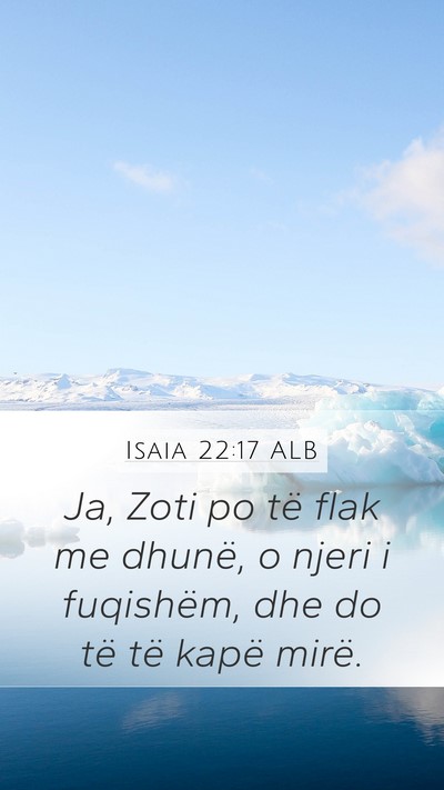 Isaia 22:17 ALB Bible Verse Image