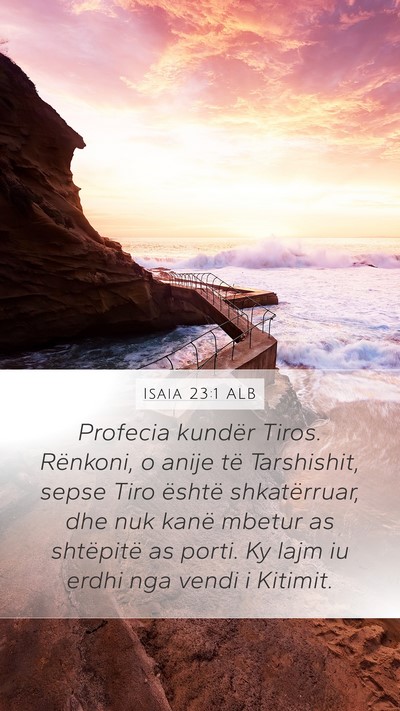Isaia 23:1 ALB Bible Verse Image