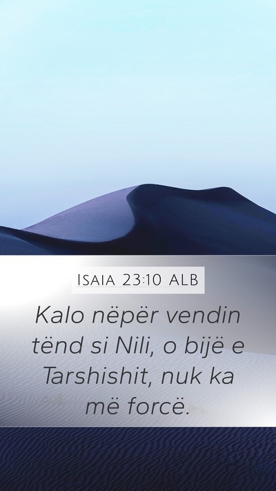 Isaia 23:10 ALB Bible Verse Image