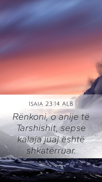 Isaia 23:14 ALB Bible Verse Image