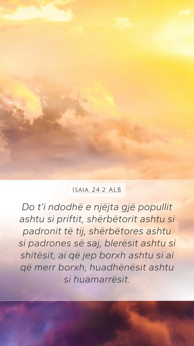 Isaia 24:2 ALB Bible Verse Image