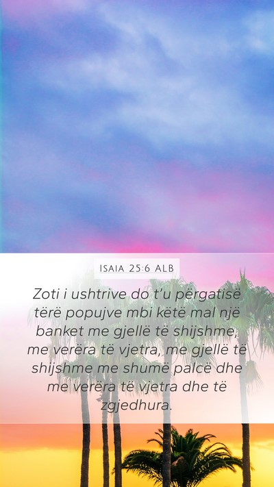 Isaia 25:6 ALB Bible Verse Image